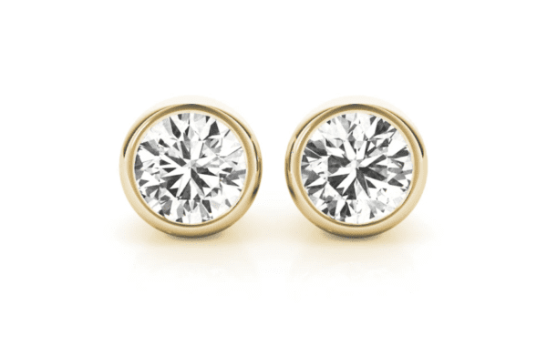 Bezel-Set Diamond Earrings - Image 4